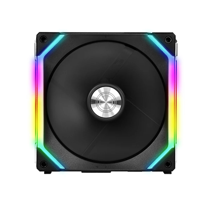 LIANLI UNI FAN SL120 V1 Klasyczny Zestaw Wentylatorów RGB Bezprzewodowy Moduł Bezprzewodowy Bez Kabeli Sterowanie L-Connect, Czarny Pakiet Potrójny