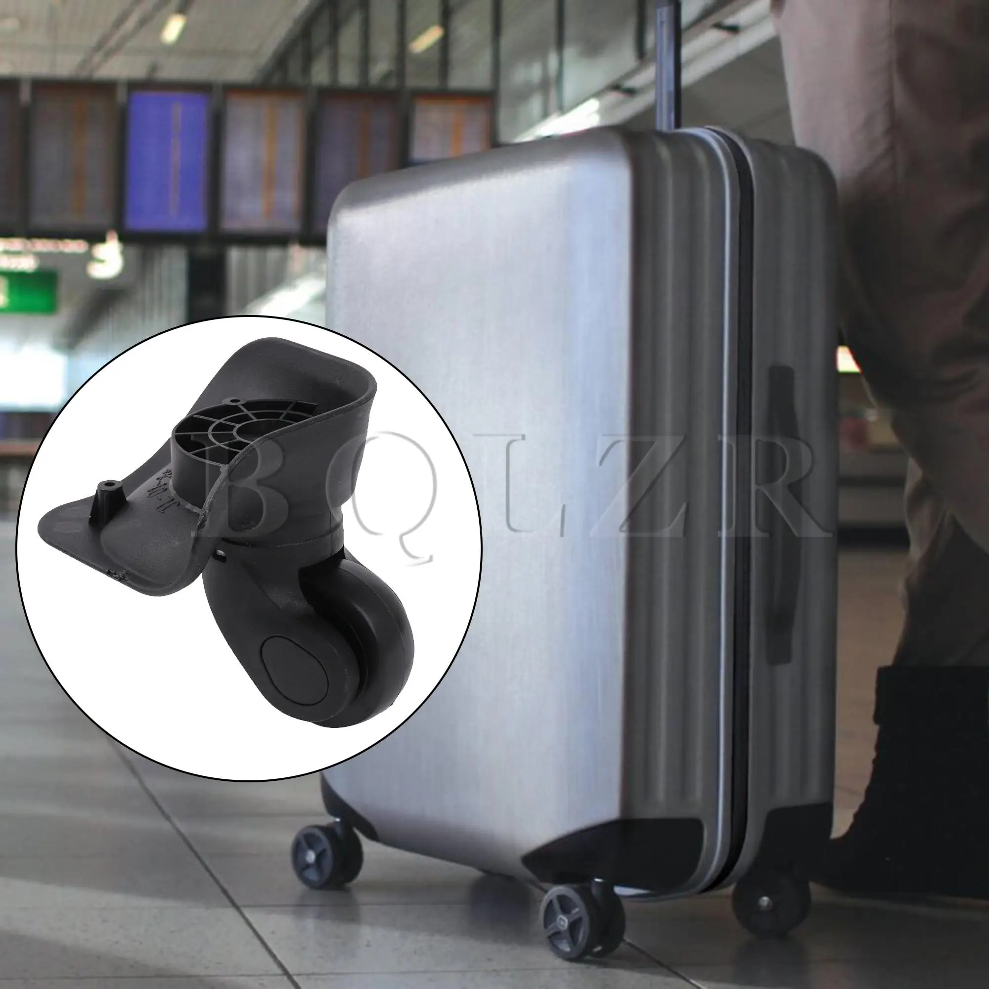 BQLZR Suitcase Luggage Replacement Caster Mute Wheel 3.74 Inch W041-2-L Left/Right