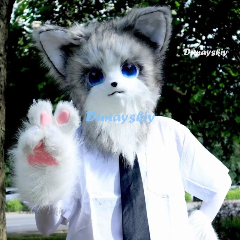 

Kig Fursuit Kigurumi Headset Furry Cosplay Costume Paw Head Base Comiket Furry Animal Cat Rabbit Doll Beast Mask Cosplay Costume
