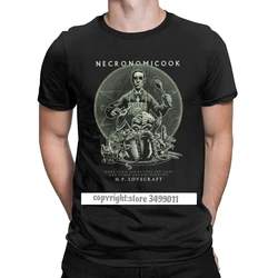 Necronomibook Call Of Cthulhu Camiseta de algodón para adultos, camisetas únicas de cuello redondo, Lovecraft, Arkham, Arcane, Horror, hombres