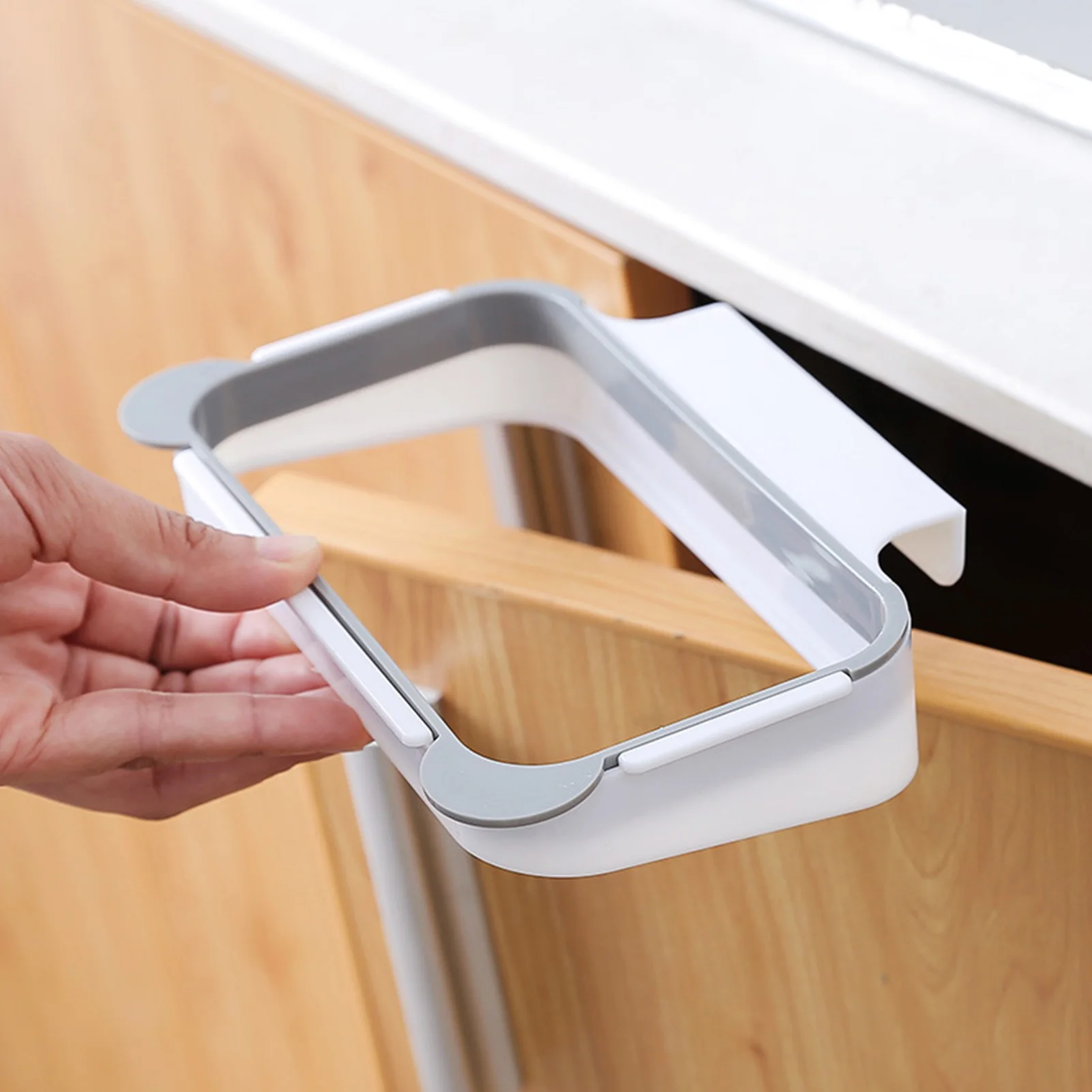 Müllbeutelhalter, platzsparend, einfache Installation, multifunktionales Rückwand-Design, Müllbeutel-Aufhängehalter für Küchenschränke