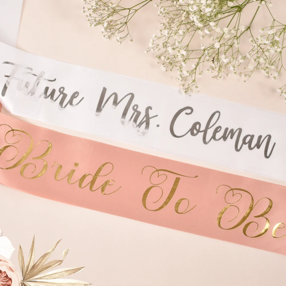 

Personalized Satin Silk Sash Team Bride Wedding Bachelorette Birthday Party Decor Sashes Accessories Wedding Bridal Shower