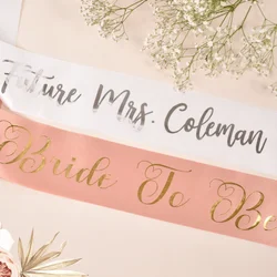 Personalized Satin Silk Sash Team Bride Wedding Bachelorette Birthday Party Decor Sashes Accessories Wedding Bridal Shower