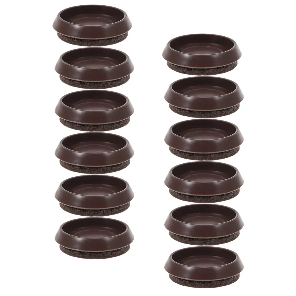 

12 Pcs Anti-slip Caster Cup Felt Bottoms for niture Feet Pads Casters Castor Cups Carpet Slide Wheel
