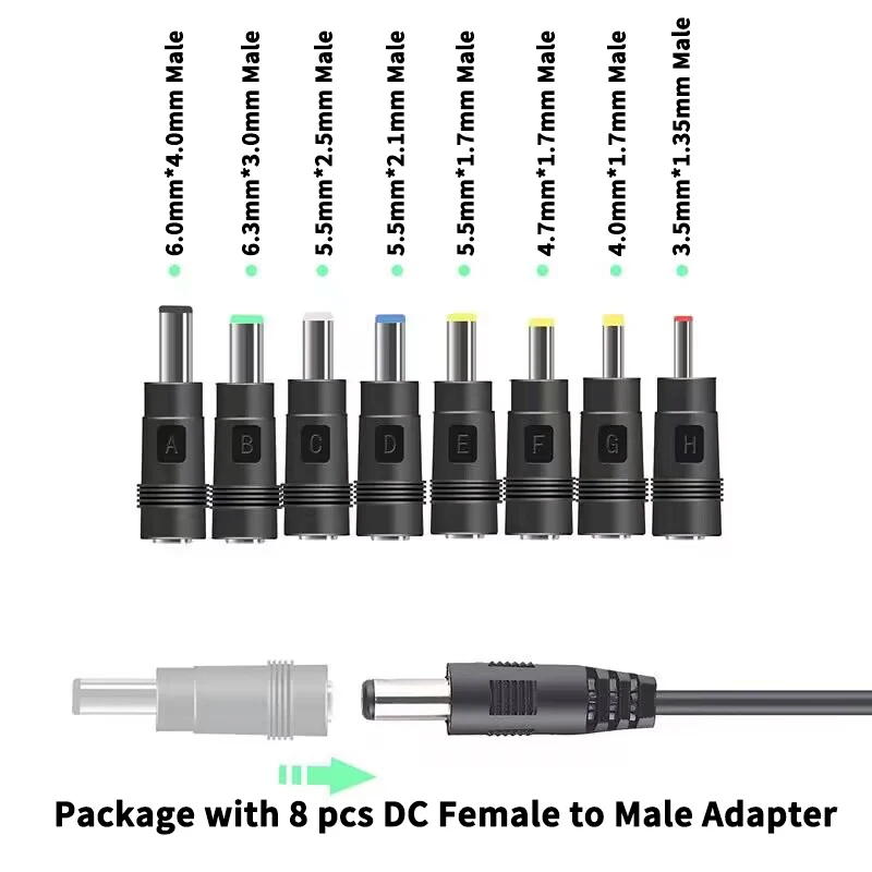 Adattatore Universale Spina DC 5.5mm X 2.1mm – Connettore Femmina/maschio Per Alimentatore