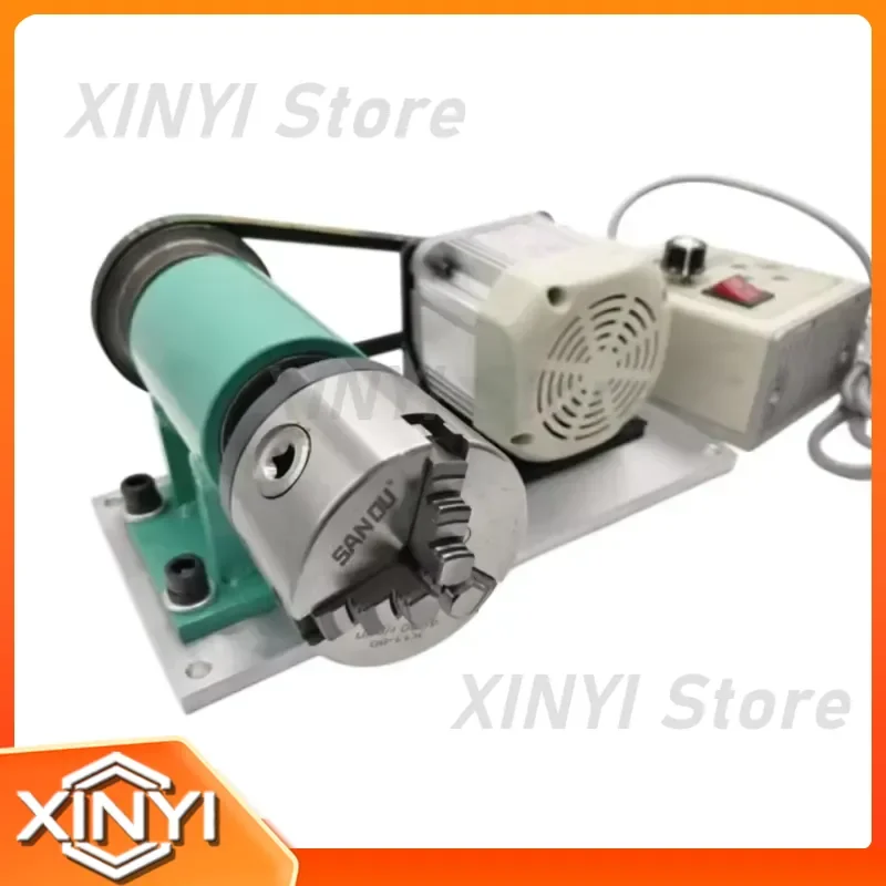 for Pneumatic Chuck Wood Lathe Spindle with Three Four Jaw Chuck Integral Through Hole Flange Models 80 100 125 160 200