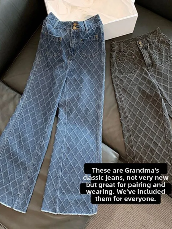 

Женские джинсы прямого кроя для похудения, повседневные, из денима с узором, универсальные, удобные, осенние, модные, в этническом стиле