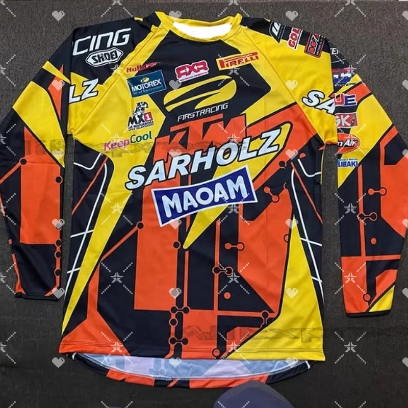 

2024 mtb bicycle clothes vintage men's long sleeve t-shirt downhill jersey motocross Enduo off road cross motorcycle Sweatshirt