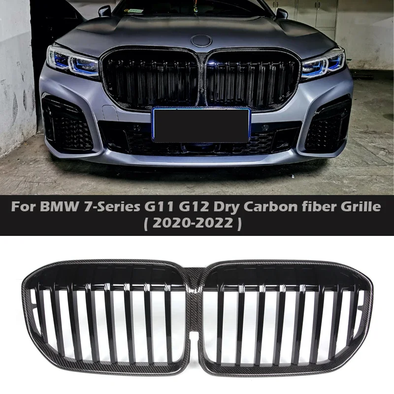 

Dry Carbon fiber Car Grille For BMW G11 G12 7 Series 4-Door Sedan LCI 730i 740i 750i 740e 725d 730d