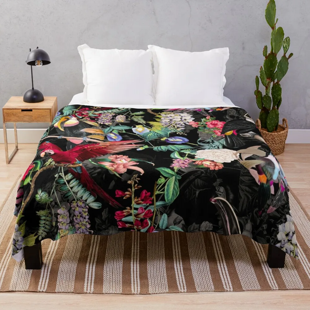 

Floral and Birds IX Throw Blanket Thermal Blankets For Travel Sofa Throw Blanket