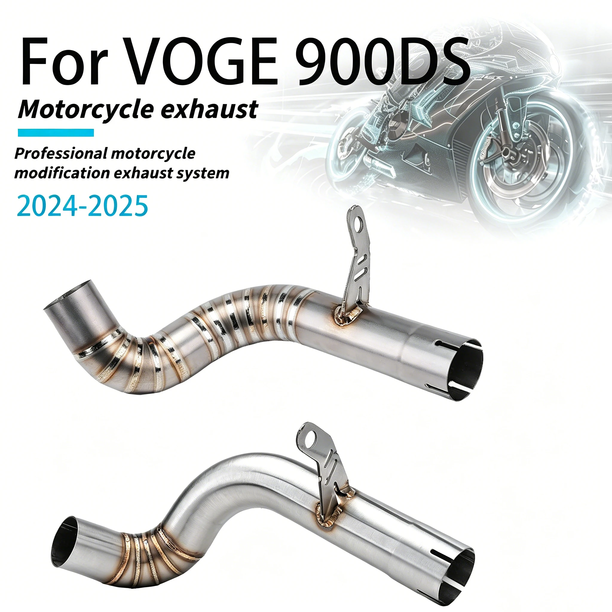 Für VOGE 900DS 900 DS DS900X DS900 X 2024 2025 Professionelles Motorrad-Auspuff-Mittelrohr Verbindungsstück für Schalldämpfer Original Neu
