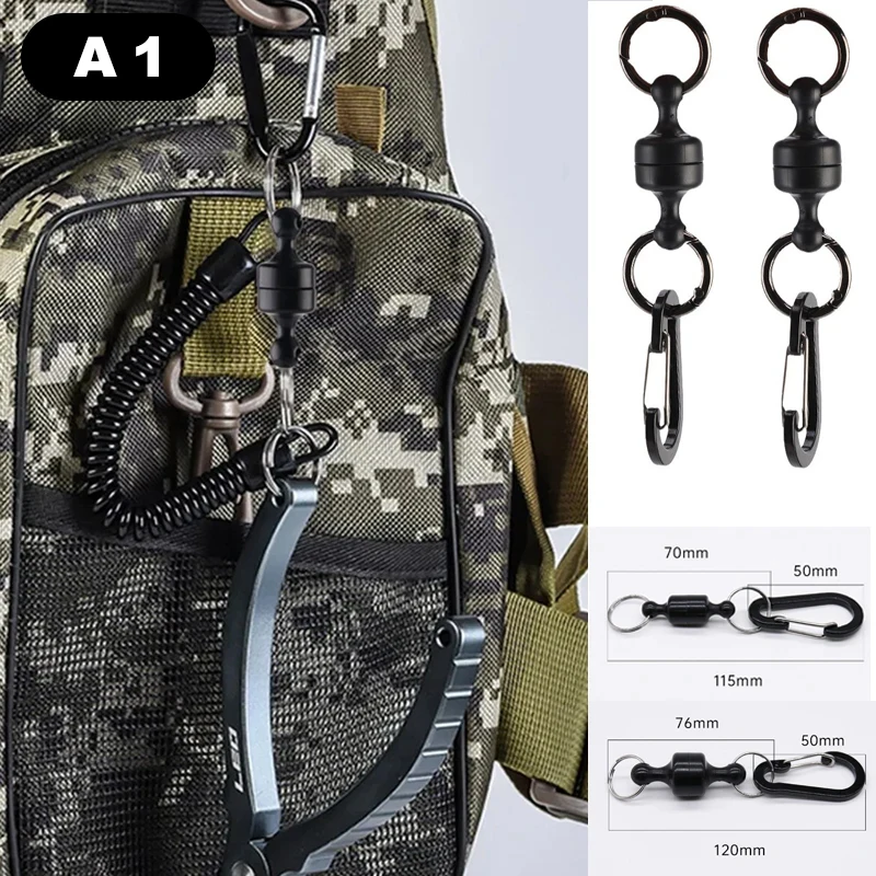 2pcs Fishing Hanging Buckle Magnetic Buckle Fast Hanging Buckle Wireless Lost Rope Metal Strong Magnetic Force Mountaineering