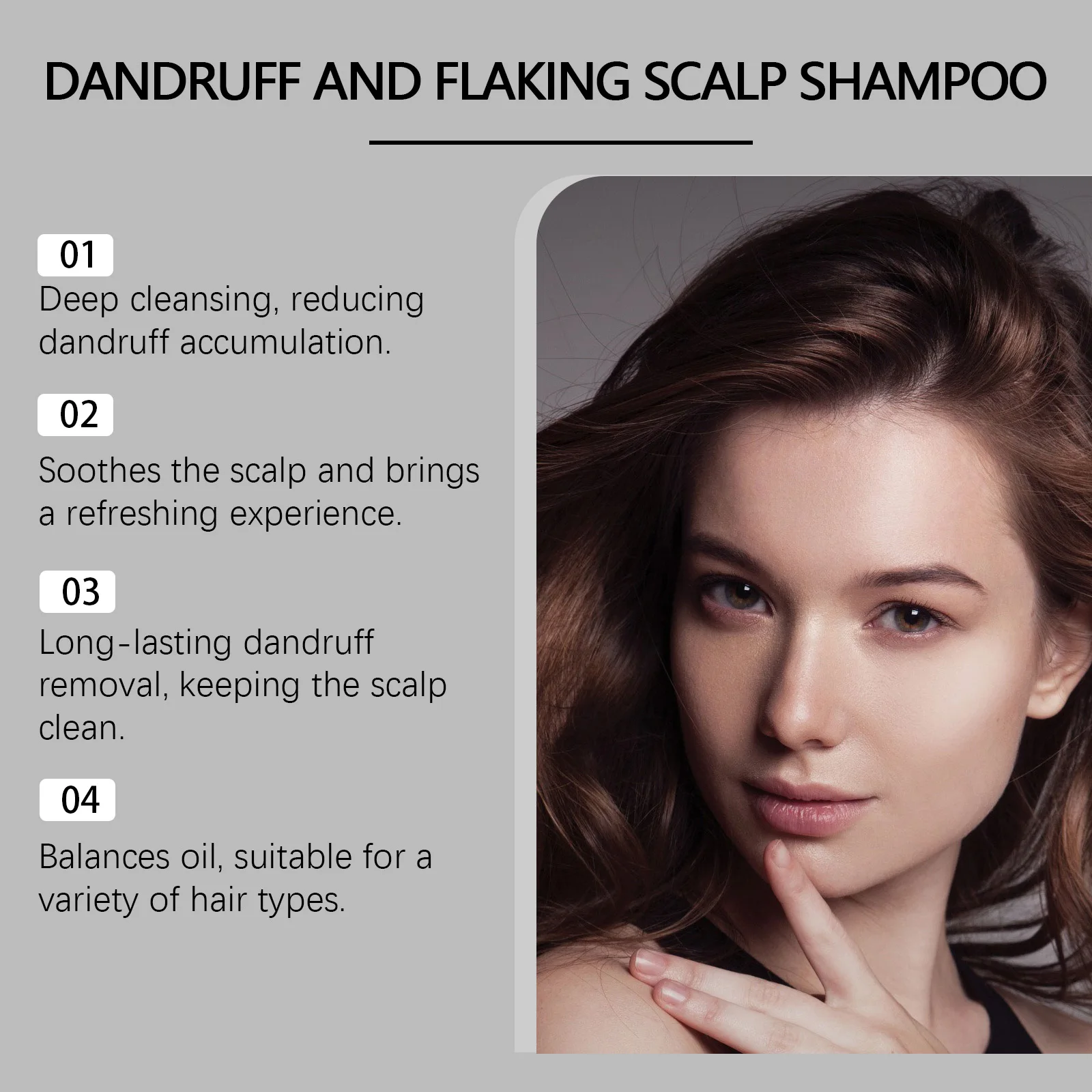 شامبو تنظيف فروة الرأس للشعر، شامبو لطيف للتحكم في الزيوت وإزالة القشرة، شامبو منعش لتنعيم منتجات العناية بالشعر أكثر نعومة #3