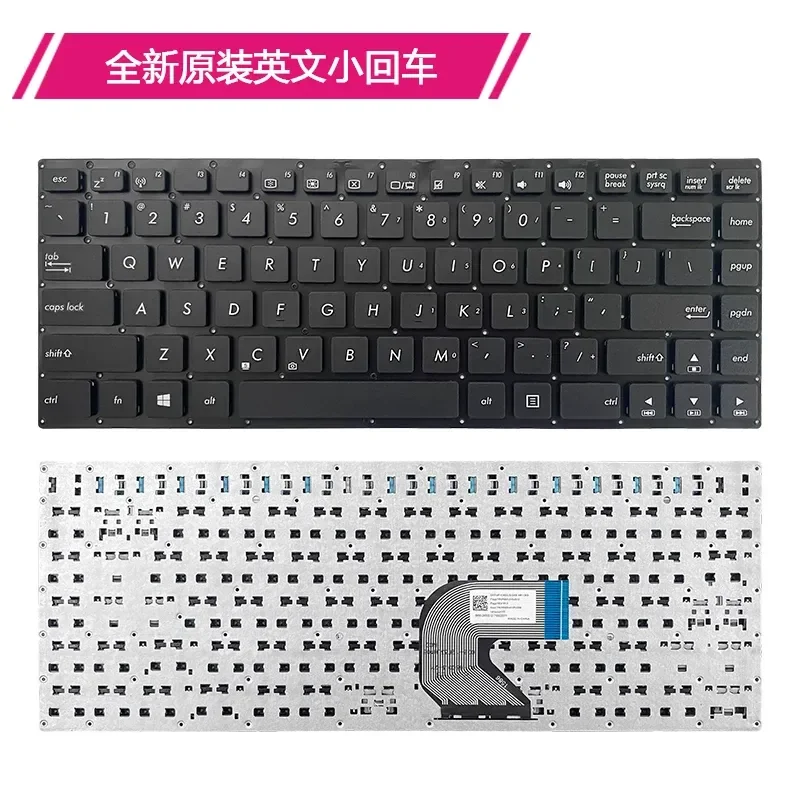 For ASUS E403 E403N E403NA R416N X400N E403SA Notebook Laptop Keyboard Replacement US Layout Black