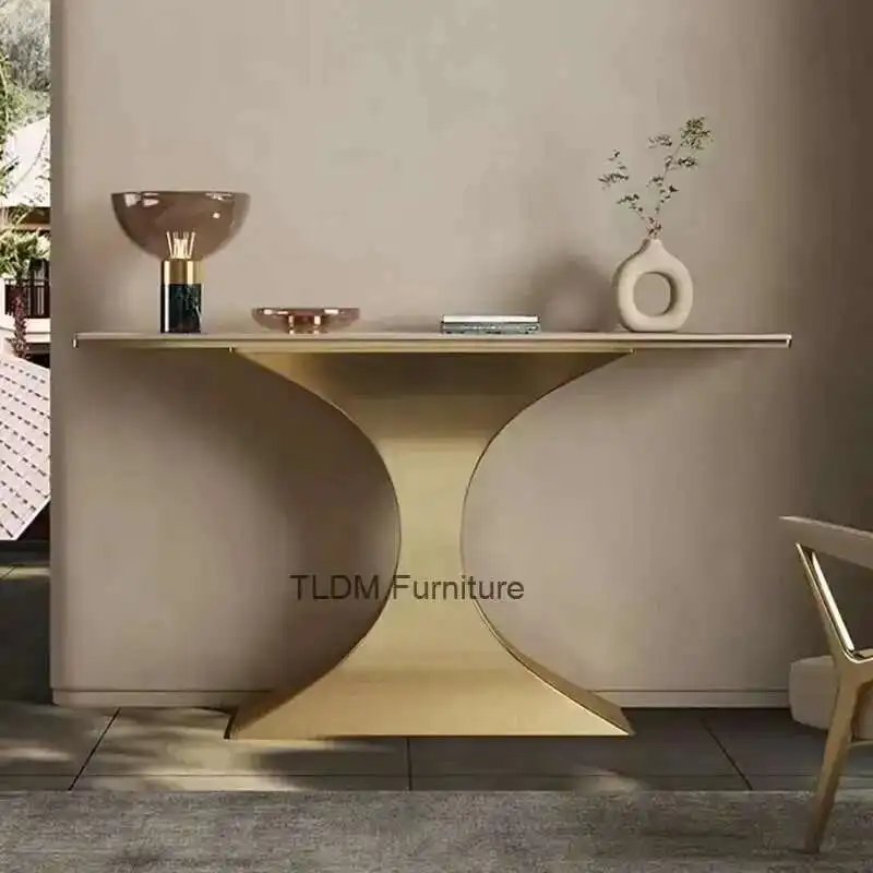 

Hallway Living Room Console Table Trendy Beauty Minimalist Marble Console Table Aesthetic Modern Tisch Wohnzimer Home Furniture
