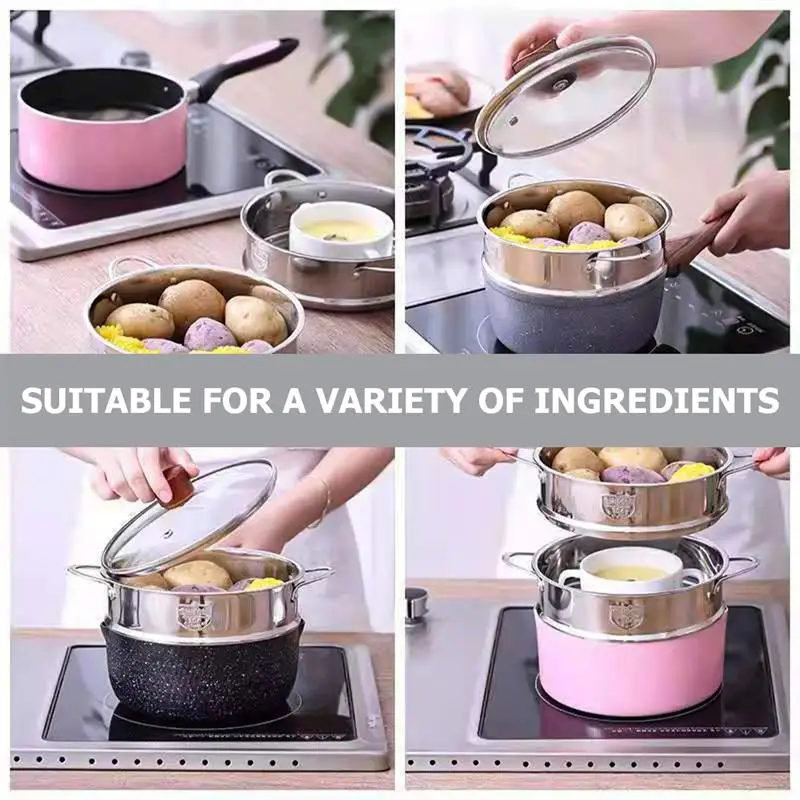 Multi Functional Stainless Steel Kitchen Steamer Practical Food Steamer Basket for Healthy Cooking and Steaming