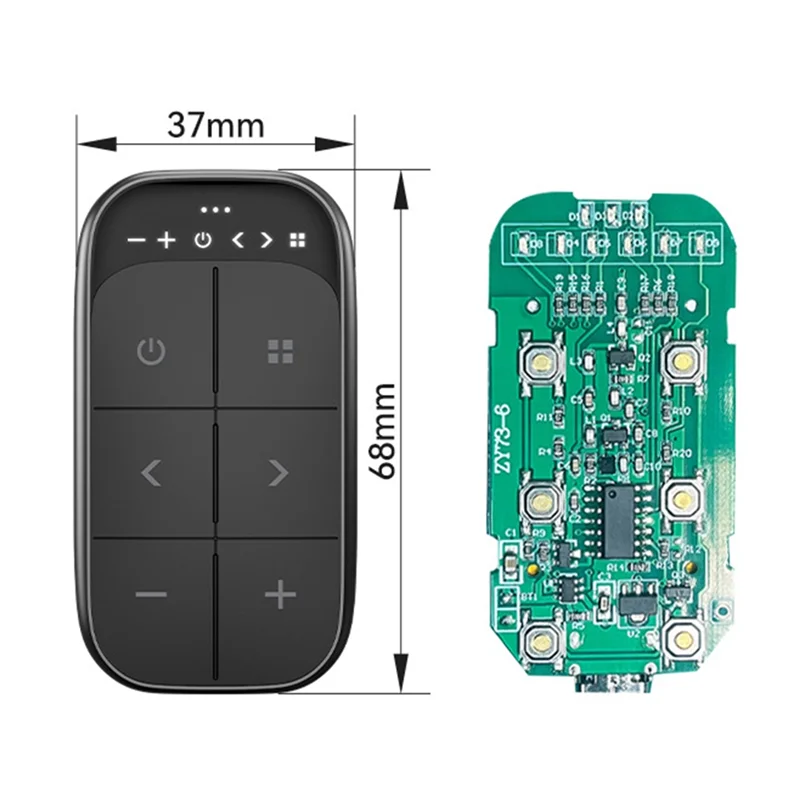 جهاز تحكم عن بعد لاسلكي قابل لإعادة الشحن ABSQ، جهاز تحكم عن بعد بشاشة رقمية مكونة من 6 مفاتيح، جهاز تحكم عن بعد لإضاءة باب المرآب #4