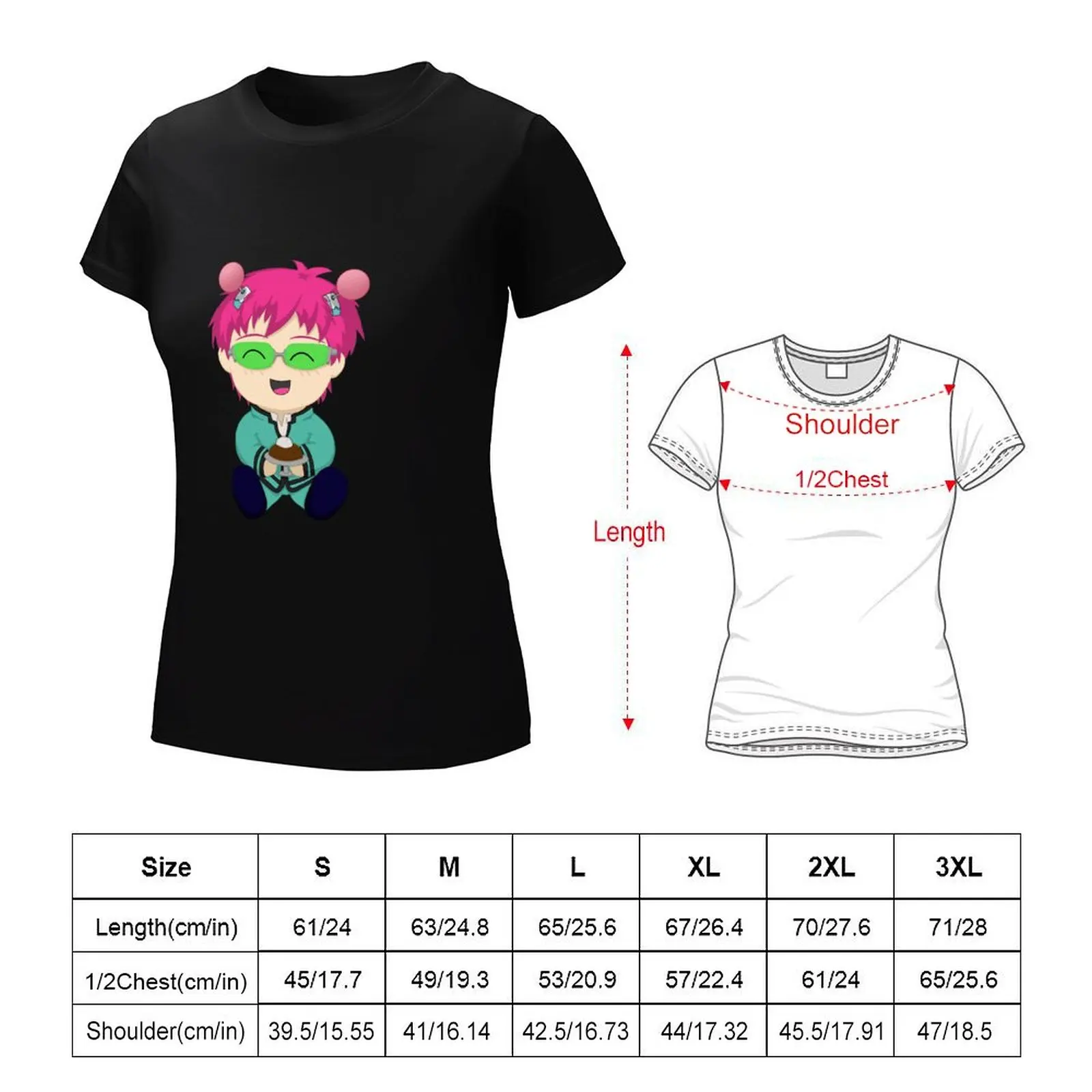 Saiki Kusuo-Kaffee Jello T-Shirt koreanische Mode Dame Kleidung T-Shirt Kleid für Frauen plus Größe sexy