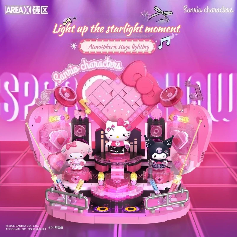 AREAX Sanrio Sweetheart Shining Stage Building Blocks Hello Kitty