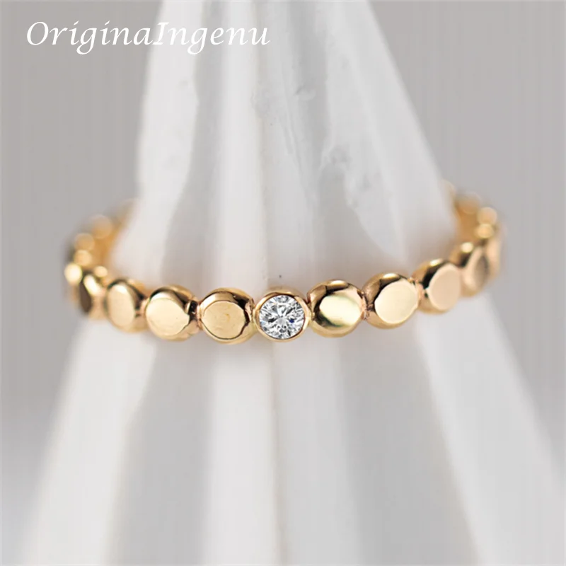 14K Gold Filled Zircon Ring Personalized Handmade Band Ring Minimalism Jewelry Tarnish Resistant Jewelry Boho Women Ring