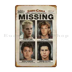 The Lost Boys Missing Flyer Metal Signs Funny Living Room Printed Wall Mural Cave Tin Sign Poster