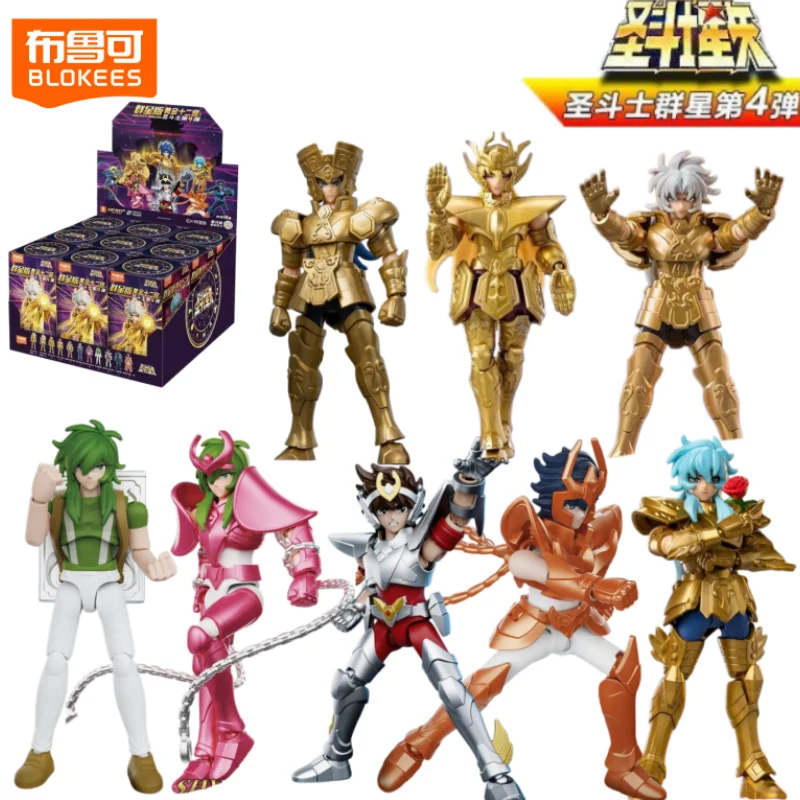 

Blokees Building Blocks Saint Seiya Star Edition Vol 4 Gold Figure Assembling Blind Box Toy Collectible Gift For Adult Collector