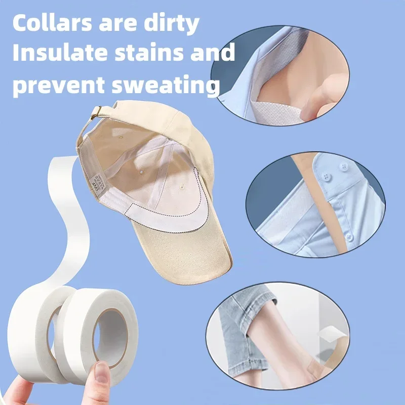 Sweat-absorbent and Anti-dirty Patch Collar Breathable Cuff Brim Adhesive Accessories Self-adhesive Tape Eva Film Stickers Home