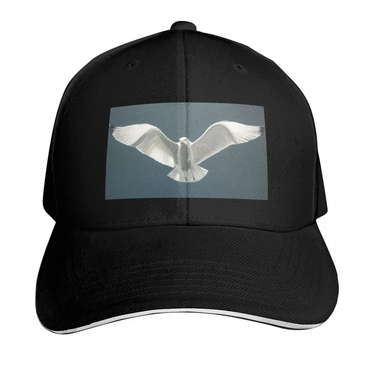 Seagull Soaring by Lisa Steer Baseball Cap Strapback Dad Hat Six Panel Structured Crown Sun Protection UPF 50+