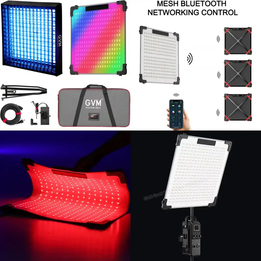 

Светодиодная панель GVM B200C с RGB-подсветкой, складная, для фонового освещения