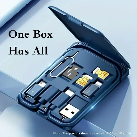 9 In 1 고속 무선 충전기 스탠드 패드 멀티 케이블 어댑터 iPhone 15 14 용 바늘 Sim 카드 보관함 Samsung 충전 스테이션