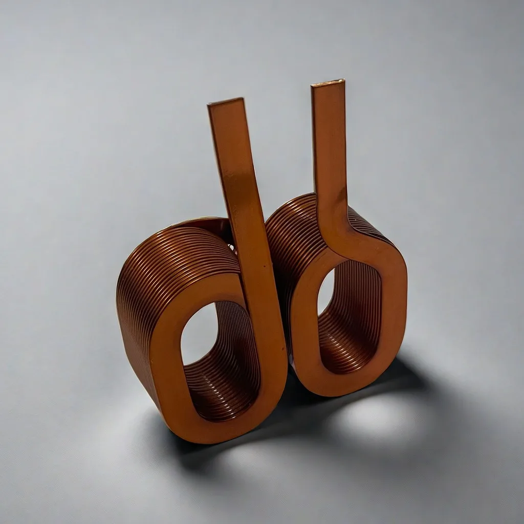 5 Pieces Customized High-Power Flat Copper Coil Both Hollow and Flat Coil Inductor for High Current Application