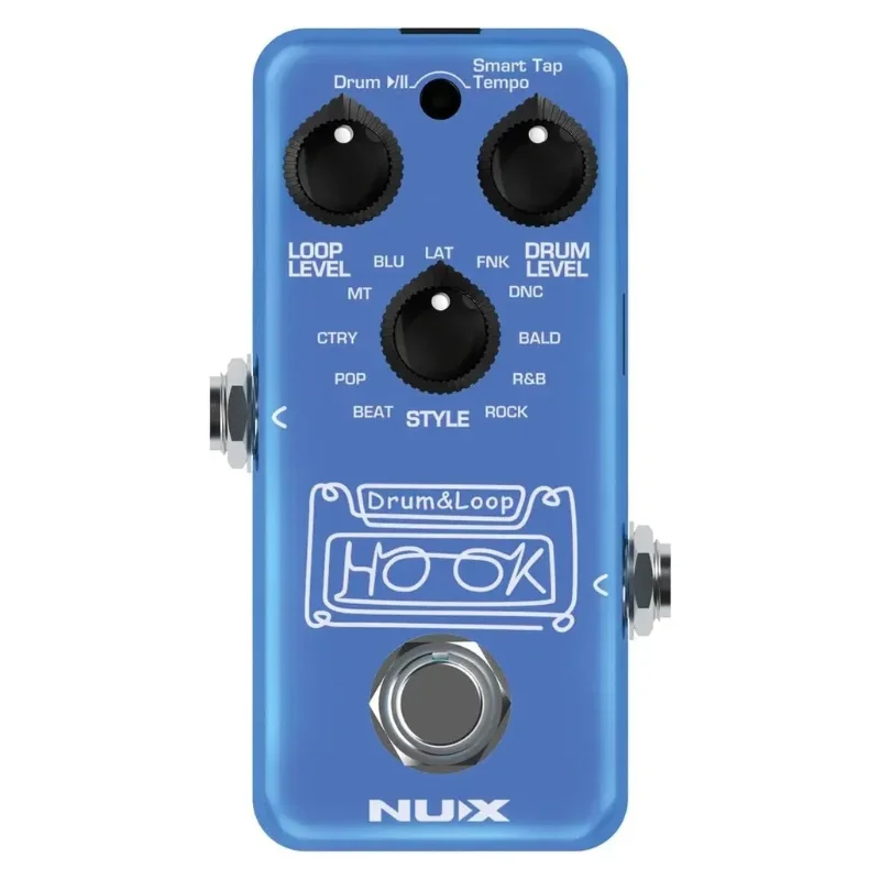 NUX NDL-3 HOOK Drum&loop Pedal Electric Guitar Effects 24-bit Phrase Loop with Smart Tap Tempo, 11 Rhythm Styles