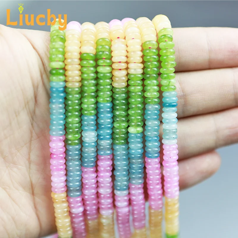 

Tri color mixed abacus Spacer Small beads Handmade For Jewelry Making DIY beautiful keychain Women's Bracelet 15" Wholesale 6MM