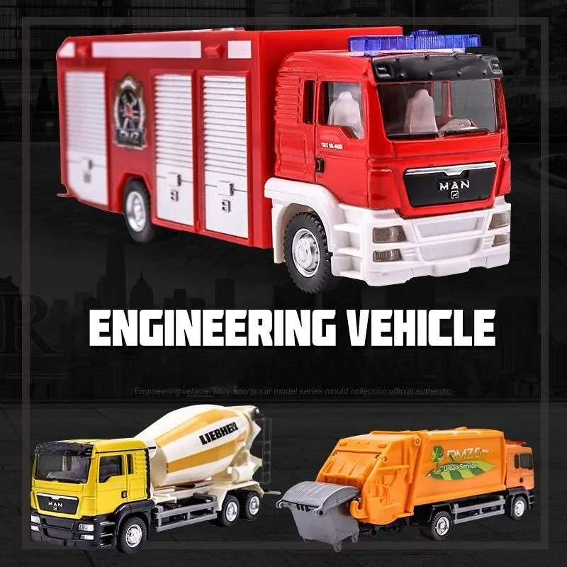 1/64 model Scania MAN engineering truck, container truck, truck, toy model, ornament, children\'s birthday gift