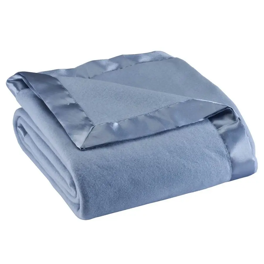 

Satin Fleece Blanket, Full Queen, Twin or King Size 100 Polyester Lightweight Fabric and Cozy Satin Binding Edges in Tightly Fol
