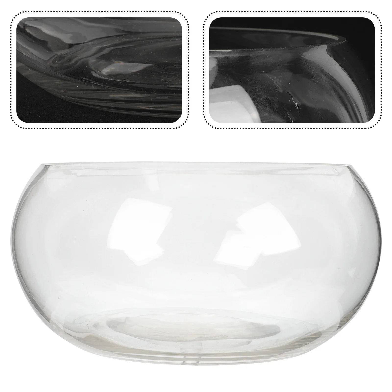 

Transparent Fish Bowl Glass Goldfish Bowl Hydroponic Plant Planter DIY Miniature Water Garden Home Office Decor