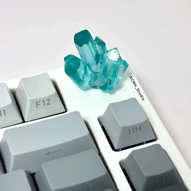 Crystal Theme Knob Keycaps Customized Noctilucent 6mm Keyboard Volume Knob Keycaps for Mechanical Keyboard Accessories Gifts
