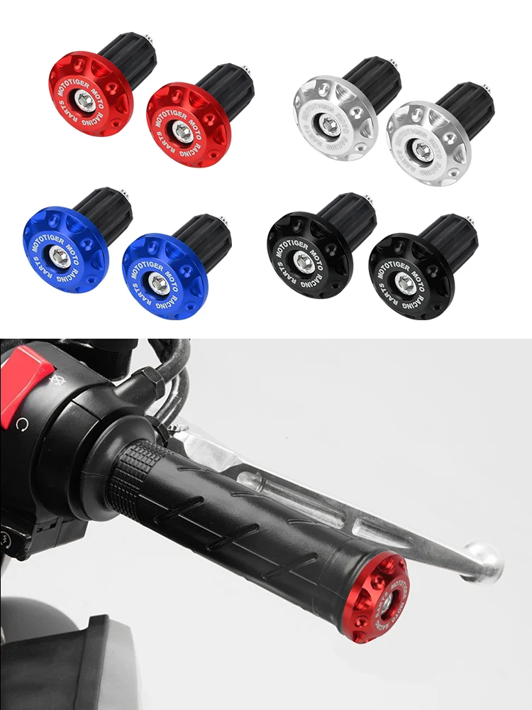 AliExpress NONE 2pcs Handlebar End Cap Plug Motorcycle Handle Bar Caps Slider Motor Bike for Honda Yamaha Dirt Bike Accessories Black Red Silver