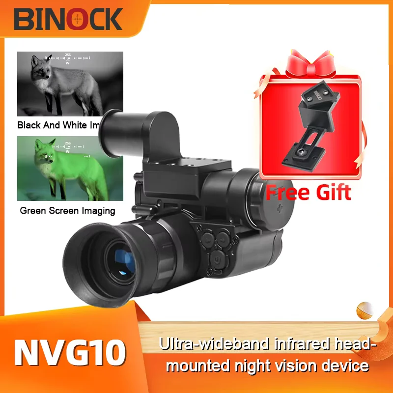 

BINOCK NVG10 FHD digital infrared Head mounted outdoor Helmet type Single tube monocular night vision goggles campling hunting