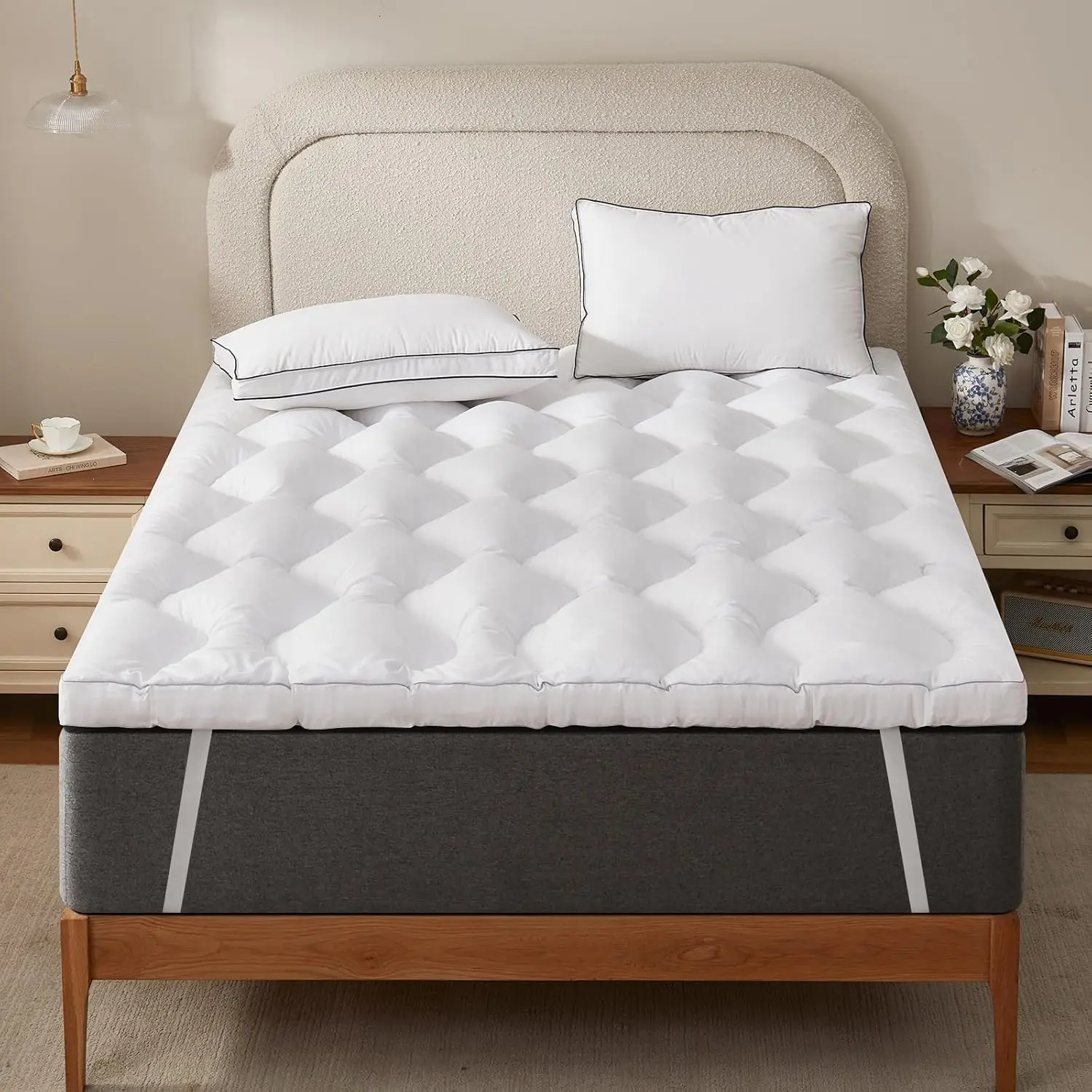 

3 Inch Memory Foam Mattress Topper Queen Size for Back Pain Relief, Breathable & Soft Pillow Top, 80x60x3 Inch