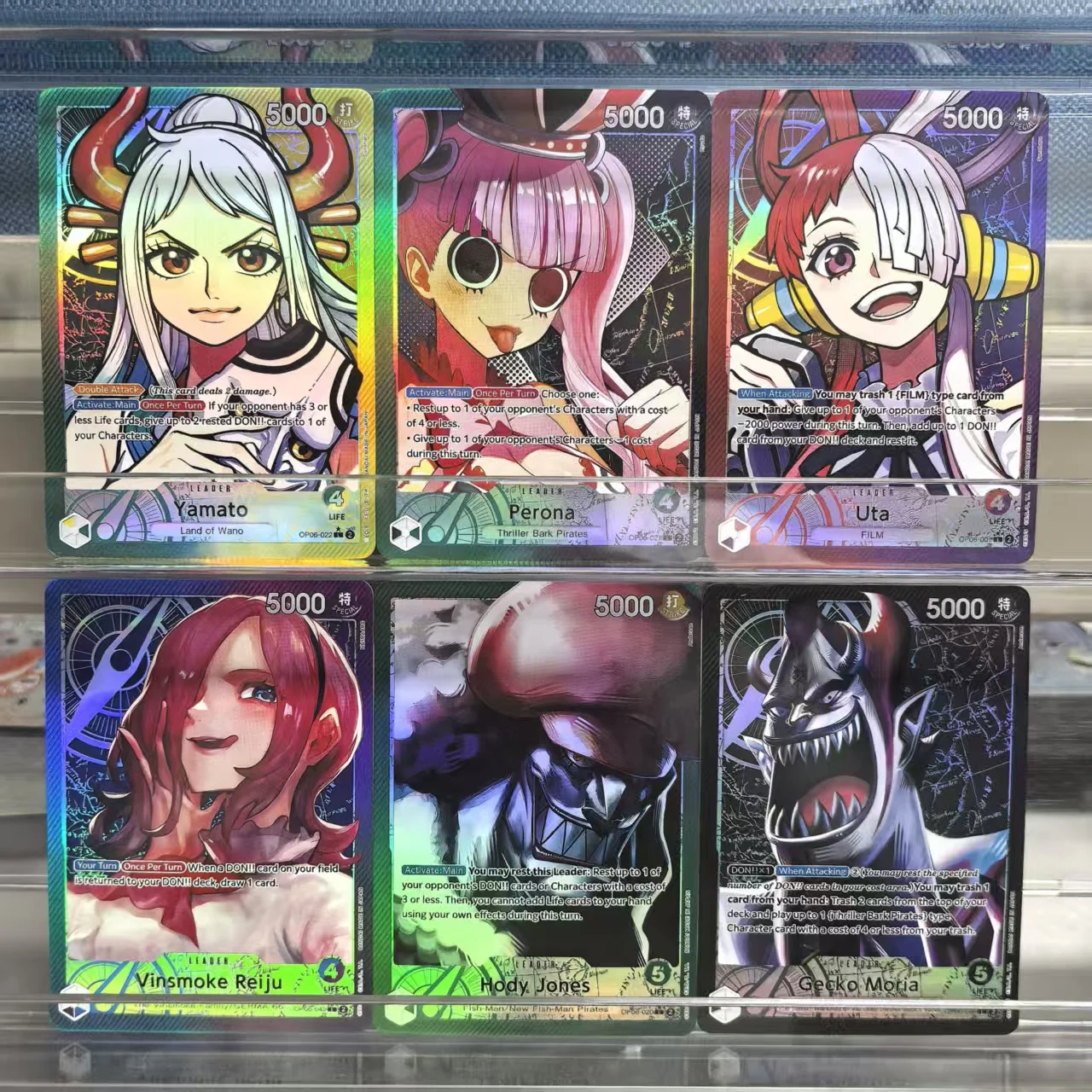 6 pezzi OPCG OP06 inglese One Piece Anime Collection Card Yamato Perona Uta Vinsmoke Reiju Hody.Jones Gecko Moria Classic Game Card