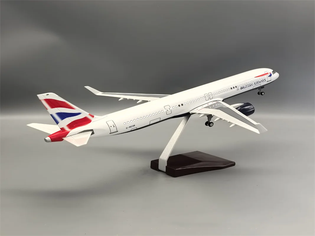 44CM 1/100 Scale Diecast Model 321 A321NEO British Airways Resin Airplane Airbus With Light And Wheels Home decor Collection