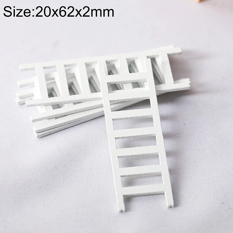 5pcs 1:12 Dollhouse Miniature Furniture Wooden Ladder Stairs Home Decoration