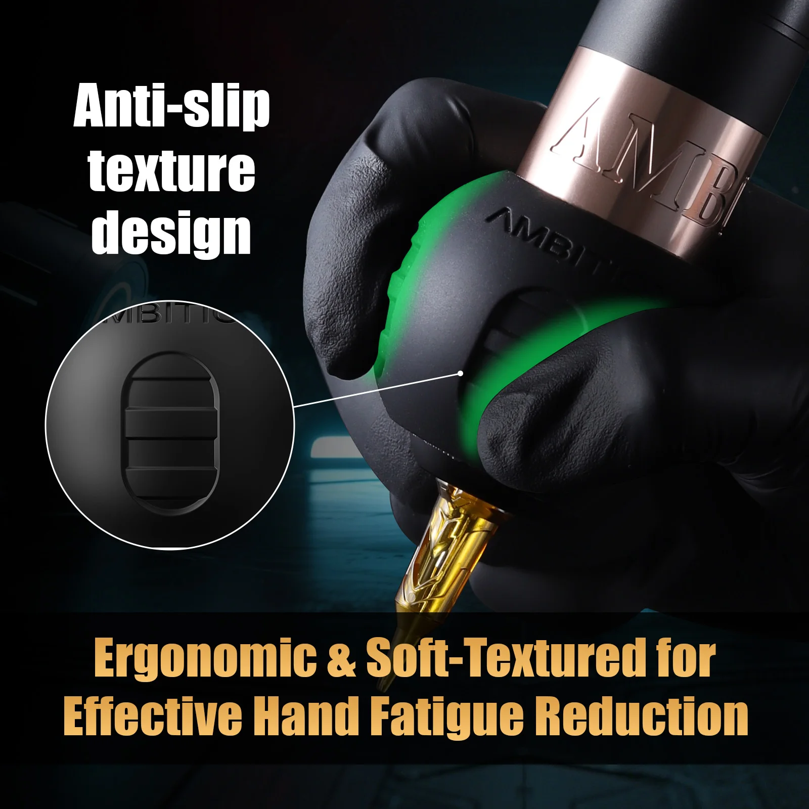 Ambition 54mm Tattoo Machine Pen Grip Cover Food Grade Silicone 200℃ High Temperature Clean for 32-34mm Size Grip Tattoo Machine