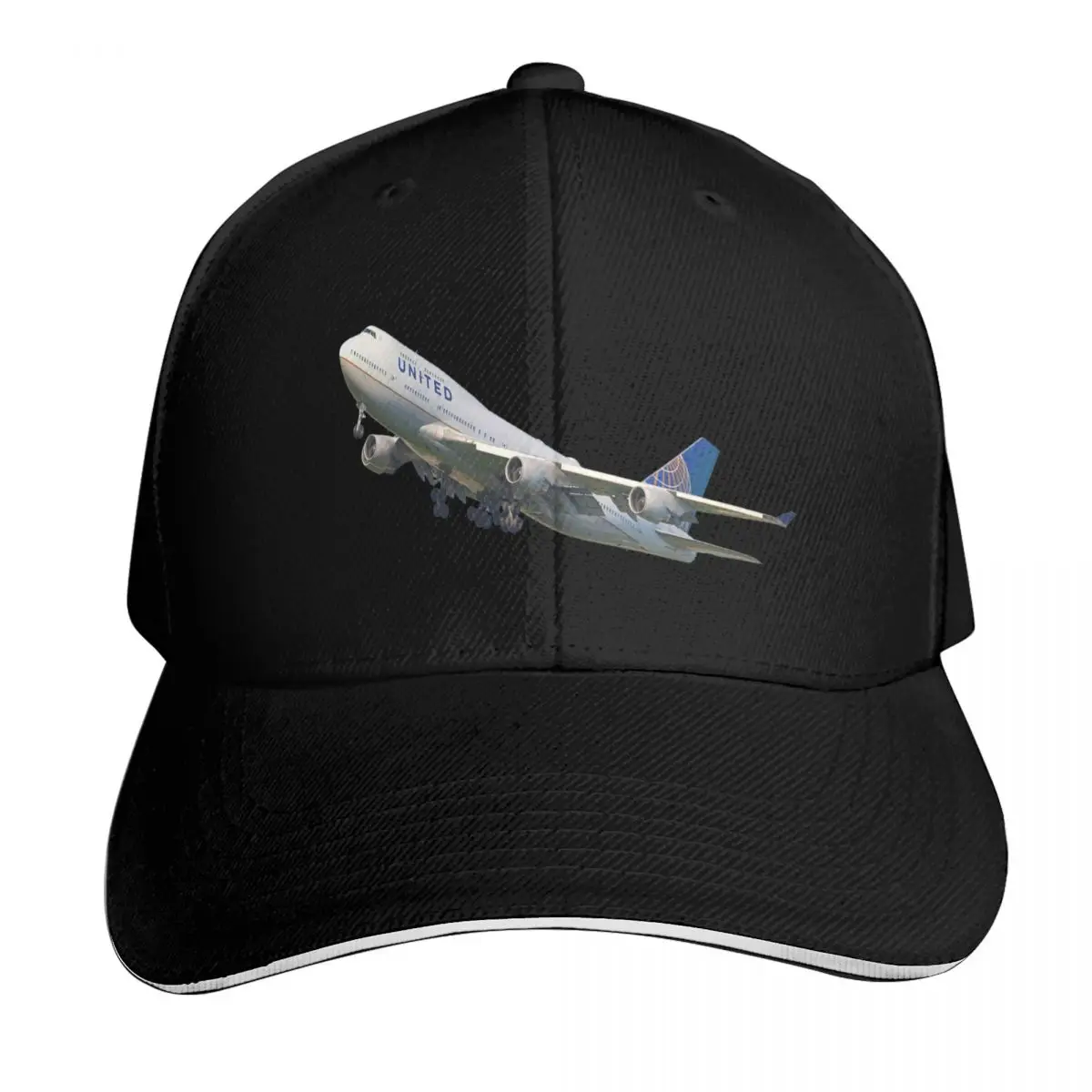 United Airlines 747 Baseball Cap Casual Daily Wear Quick Dry Performance Cotton Twill Breathable