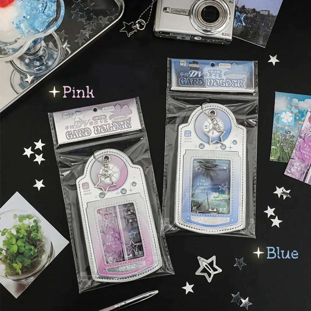 PU Leather Idol Photocard Holder Mini Phone Y2K Idol Card Display Protector Personality Decoration Access Card Protective Case