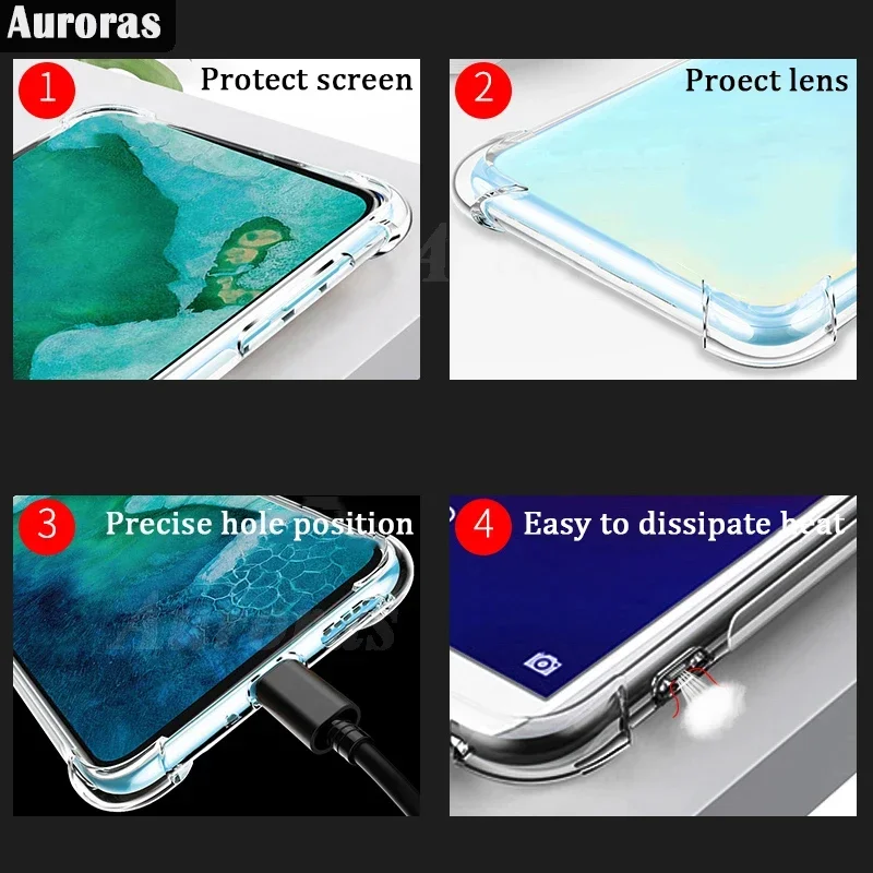 For Honor Magic6 Pro 5G Case Transparent Airbag Shockproof Silicone Soft Shell For Honor Magic 7 Lite Pro 6 5 Pro Cover Fundas