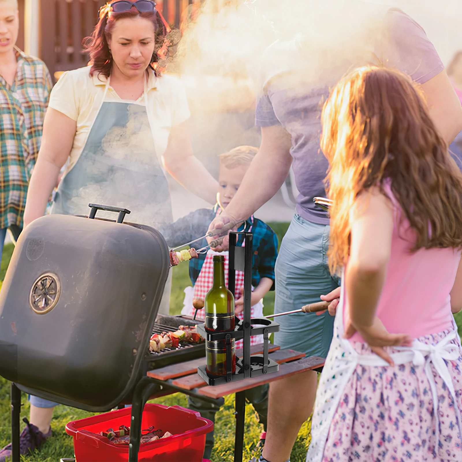 

Reusable Folding Beer Basket Strong Wear Resistant Portable Drink Holder for Family Barbecue Picnic Outdoor Events Carrier