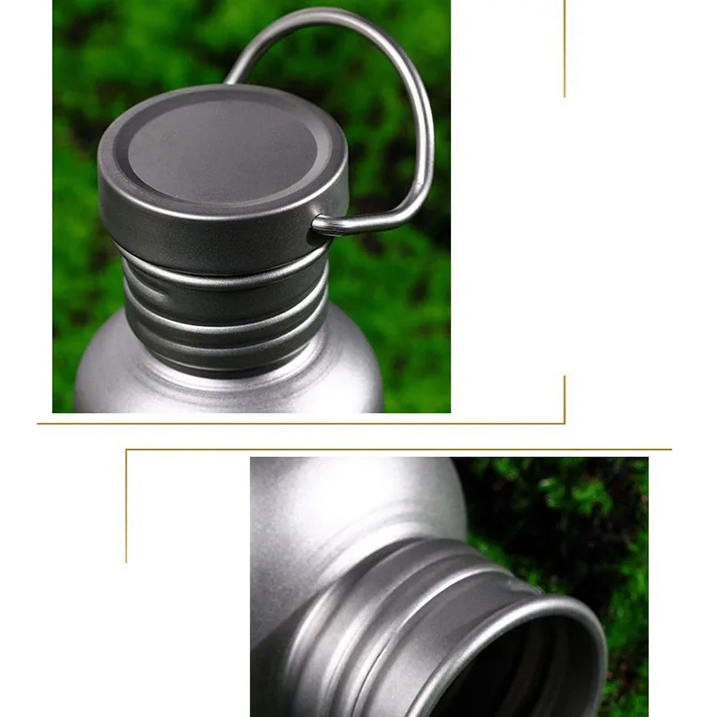 Sports Kettle Outdoor Hiking Titanium Water Bottle Pure Titanium Water Cup Lightweight Fresh Portable Camping