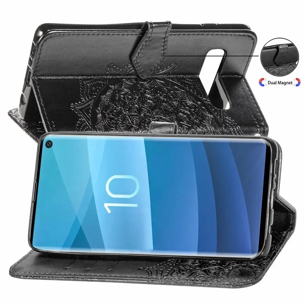 S25 S26 Ultra Leather Case For Samsung Galaxy S26 S25 Edge S24 S23 S22 S21 S20 FE Ultra Plus Card Slot Flip Book Case Back Cover